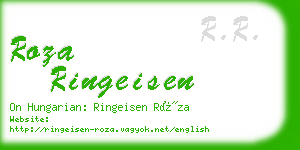 roza ringeisen business card